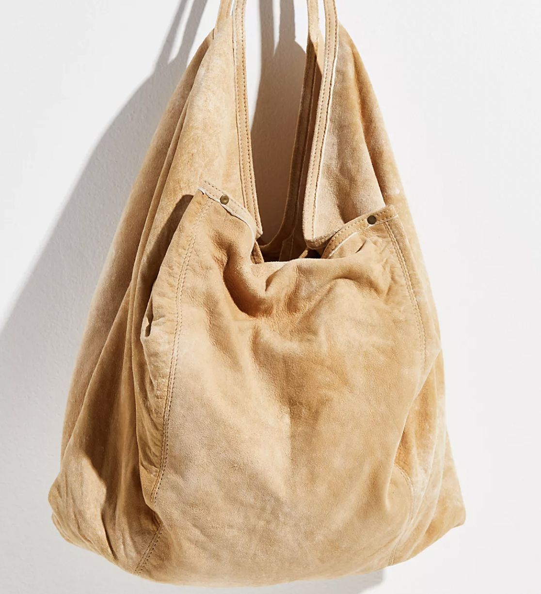 Tan suede hobo online bag